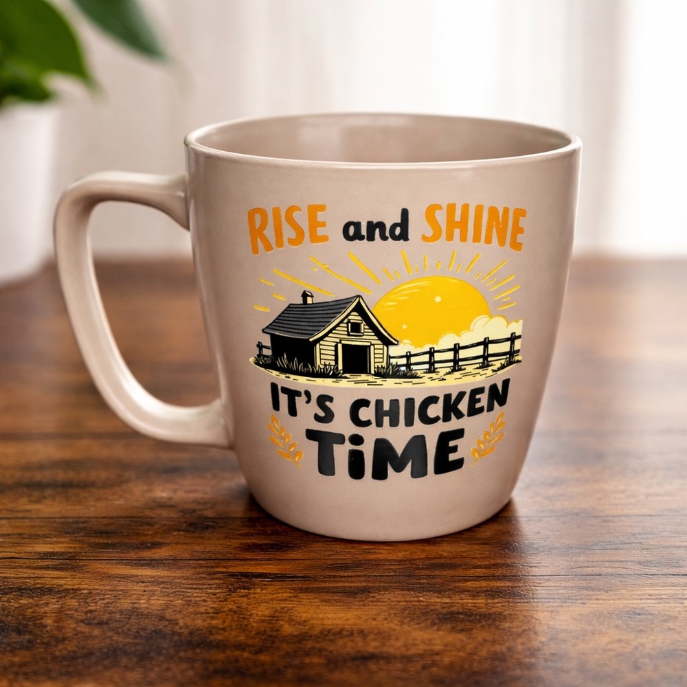 Set of 4- 14oz Ceramic Stoneware Coffee Mug